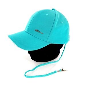 Riva Adjustable Teal Cap Hat Retainer Cord for Sailing w/ Back Mesh Pocket